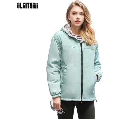 Winter jacket women 2019 Winter Cotton Coats Women in Womens Jackets Both Sides Wear Slim Coat Women Jacket Coat CC639