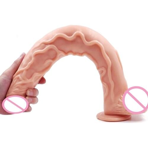 1kg 16.53 inch super big long Dildo Max Dia 1.96 inch Realistic penis with Suction Cup Anal Dildo Sex Toys for Woman