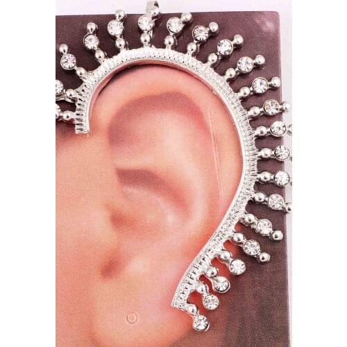 1pcs Yayi Punk Coiled Snake Stud Ear Clip for Women Gold Silver Colore Dance Party Special Girl Gifts Personality Jewelry