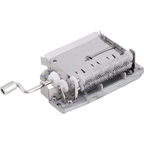 30 Note Tape Hand Crank Mechanical Musical Box Movement + Hole Puncher+ 20 Blank Strip Tapes for DIY Hand Cranked Music Box