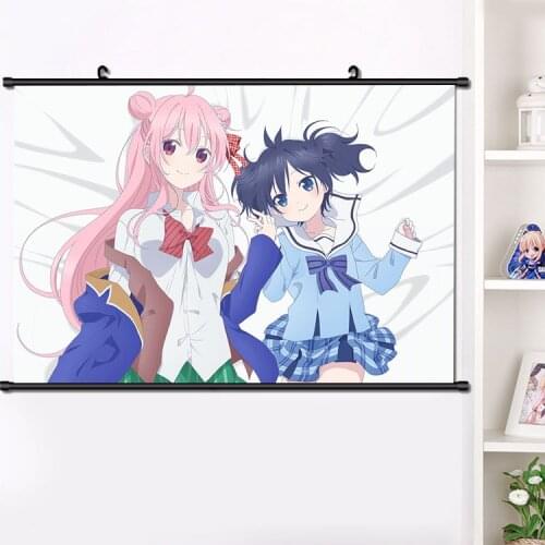 40*60cm Anime Manga Happy Sugar Life Matsuzaka Satou Koube Wall Scroll Mural Poster Wall Hang Poster Home Art Decor 40×60cm