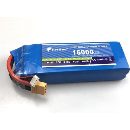 4S 14.8V RC Lipo battery 16000mah 20C 30C For Plant protection drone 4S Lithium batteries