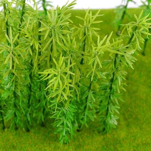 50Pcs 6cm/8cm/10CM/12cm/15cm Plastic Model Bamboo for DIY Train Architecture Sand Table Miniatures Landscape Decor Scenery Mode