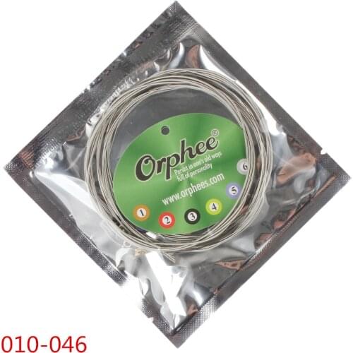 6pcs/set Orphee Practiced Nickel Plated Steel Guitar Strings For Electric Guitar With Original Retail Package 010-046