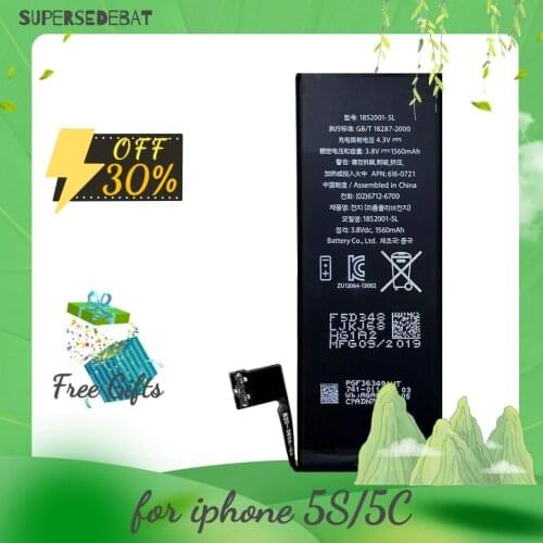 0 cycle 1560 mah The Battery for the iphone 5s/5c Battery Replacement for iphone 5s/5c Bateria for iphone 5s/5c Batterie Pilas