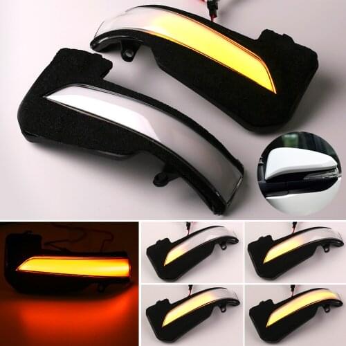 Rearview Side Mirror LED Dynamic Turn Signal Light for Toyota Fortuner Hilux Revo Innova 2017 2018 2019 2020 OE Style
