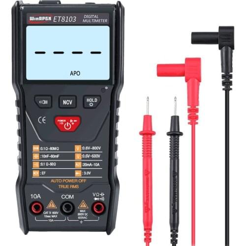 WinAPEX ET8103 Digital Multimeter Auto Measure Multimeter AC/DC Voltage Current Capacitance Electric Field Resistance Meter