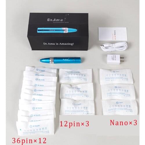 Derma Rolling Pen Ulitma A6-W MYM Microneedling Micro Bayonet Port Needle Cartridge Device Electric Stamp Derma Tools Wireless