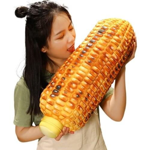 60cm Cute Simulation Grilled Corn Plush Toys Plants Plush Pillow Stuffed Kids Doll Birthday Gift for Girls Halloween Decoration