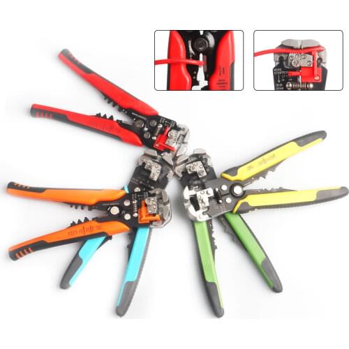 WOZOBUY Multifunctional Wire Stripper Crimper Cable Cutter Automatic Wire Stripper Crimping Pliers Terminal 0.2-6.0mm2 Tool