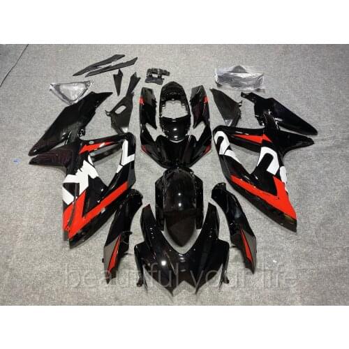 Hot sale Injection Molding Fairing kit for SUZUKI K8 K9 GSXR 600 750 2008 2009 2010 black gsxr600 fairings