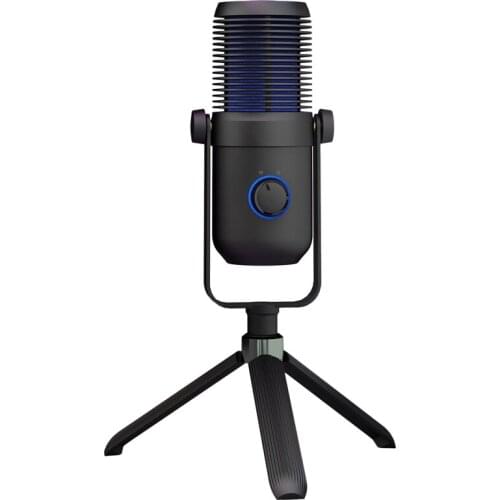 USB Microphone Condenser Microphone With 3.5Mm Monitor Headphone Jack One-Key Mute Plug-And-Play