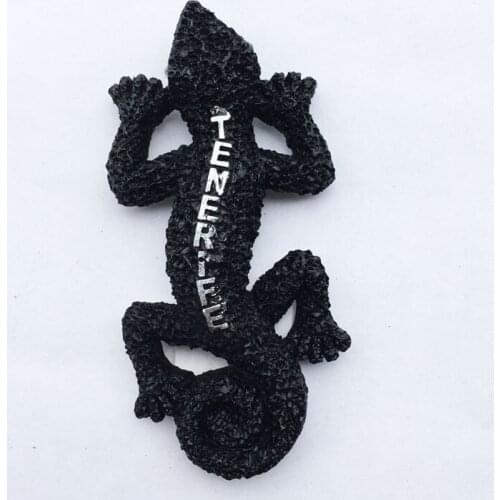 QIQIPP Magnetic refrigerator gift for tourist souvenirs of Tenerife lizard in Canary Islands, Spain