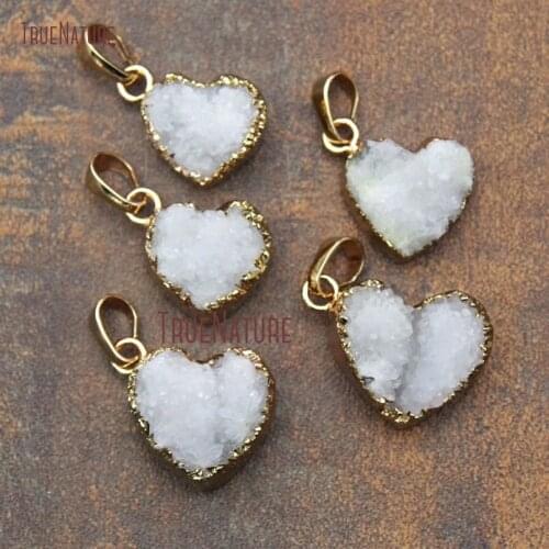 Lovely Cute Tiny Heart Charm Jewelry Findings Gold Electroplated Single Bail Pendants For Necklace Approx 17*15 mm PM11231