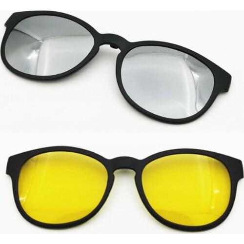 Model No TJ001 single clipping TAC polarized wayframe sunglasses lenses for myopia hyperopia eyeglasses extra clip on sunlens