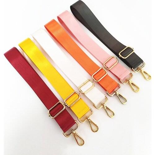 Nylon Wide 3.8cm Shoulder Strap Mens And Womens Accessories Adjustable Single Messenger Solid Color Long Bag Strap Belt