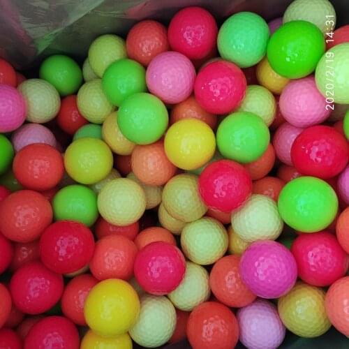 100pcs Wholesale blank mini golf course ball assorted colored golf ball