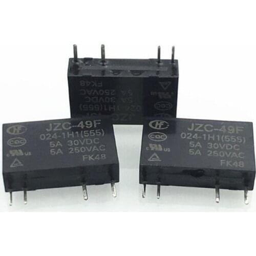 24V relay JZC-49F 024-1H1 JZC49F0241H1 JZC 49F 024 1H1 JZC-49F-024-1H1 24VDC 4PIN