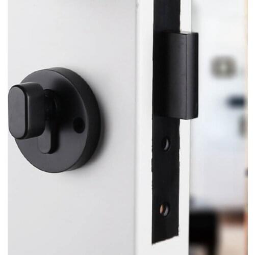 Luxury American Simple Interior Room Office Bedroom Golden Mute Round No Handle Wood Passage Door Knob Lock No key 35-50 mm