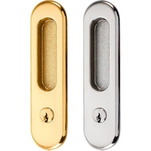 Sliding Door Lock Handle Anti-theft with Keys For Barn Wood Furniture Hardware Door Latch Lock for Double Doors