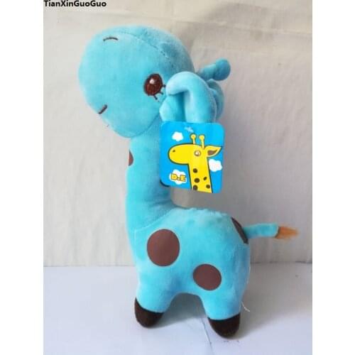 Blue giraffe plush toy cartoon giraffe about 25cm soft doll kids toy Christmas gift h2467