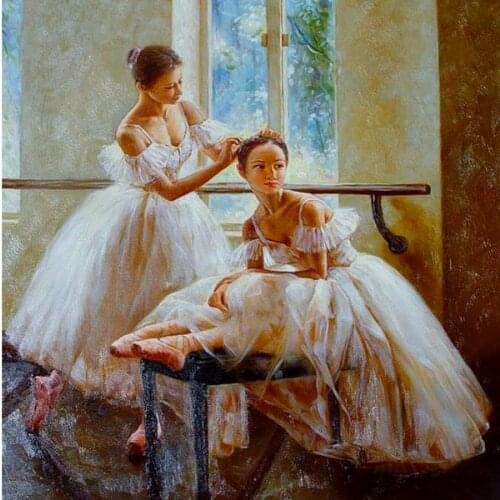 Modern Giclee Canvas Prints Artwork Two ballet dancers Painting Printed on Canvas Wall Art for Home and office Decorations