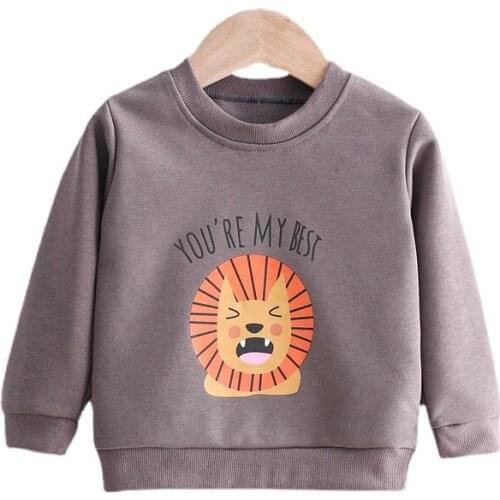 100% Cotton Toddler Girl Sweatshirts Kids Clothing Baby Boy Cartoon Clothes 2021 Fashion Spring and Autumn Children Outfits
