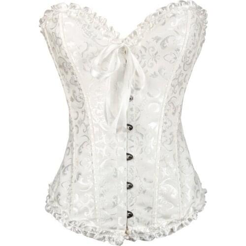 Vintage Corset Underbust Women Sexy Gothic Corset Top Curve Floral Shaper Modeling Strap Slimming Firm Waist Belt Bustiers