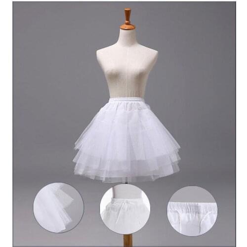 White Black Short Petticoats 2021 Women A Line 3 Layers Underskirt For Wedding Dress jupon cerceau mariage