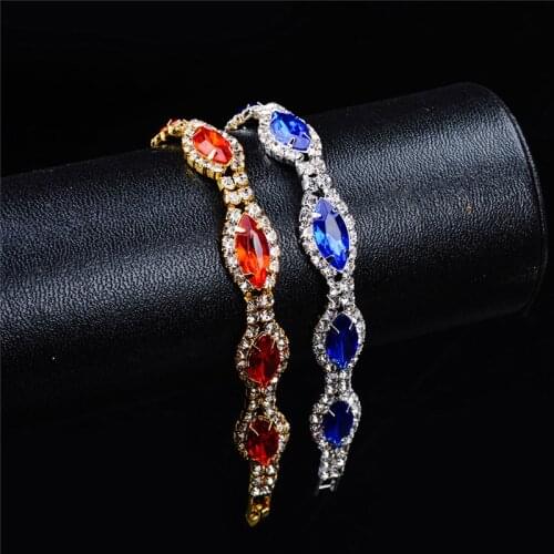 Korean Pop Luxury Fashion Boho Crystal Bracelet Gold Silver Color Alloy Buckle Bracelets For Women Birthday Gift