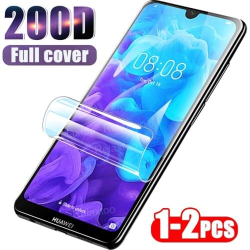 1-2Pcs Hydrogel Film For Huawei Y5 2019 Screen Protector For Huawei Y6 Pro 2019 For Huawei Y7 Prime 2019 Soft Film Not Glass