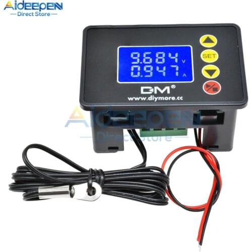 1.37 inch DC 0-100V 10A 1000W LCD Digital Display 4-Digit Voltage Current Meter Power Electricity Temperature Measurement Meter