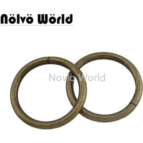 10-50 pieces Nolvo World 39mm 1.5" Antique Bronze finished non wedled O Ring for Making Purse Bag Handbag Handle Connector