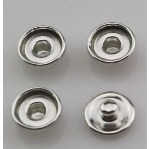 200pcs/lot Copper Small 12mm Snap Button Base Interchangeable Diy Snap Jewelry DIY Findings Studs