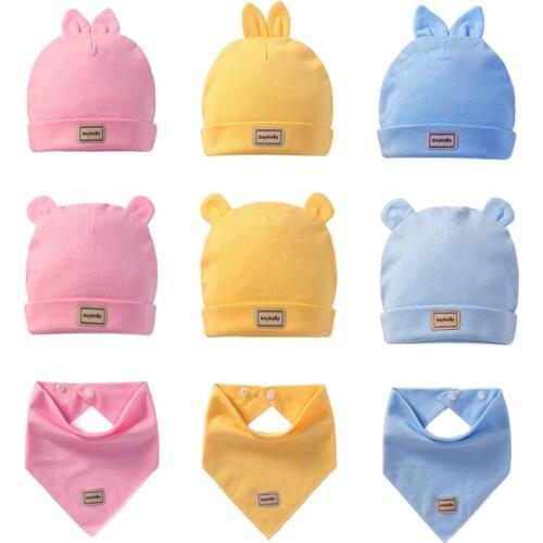 2018 Kids Hat Cap Candy Solid Colors Boys Girls Baby Beanies Hats Cotton Born Baby Hat Toddler Infant Caps New High Quality
