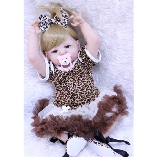 55cm FULL silicone reborn babies doll girl princess menina collectible lifelike bebe alive as kid birthday gift bonecas hot sale