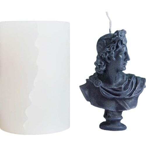 Apollo Plaster Portrait Candle Mold Aromatherapy Candle Plaster DIY Material Mold Silicone Candle Molds Silicone Candle Molds