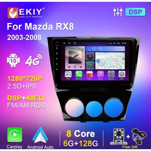 Android 10.0 Car Radio For Mazda RX8 RX-8 2003-2008 Multimedia Player GPS Navigation Stereo Video 2 din WiFi Carplay 6G 128G