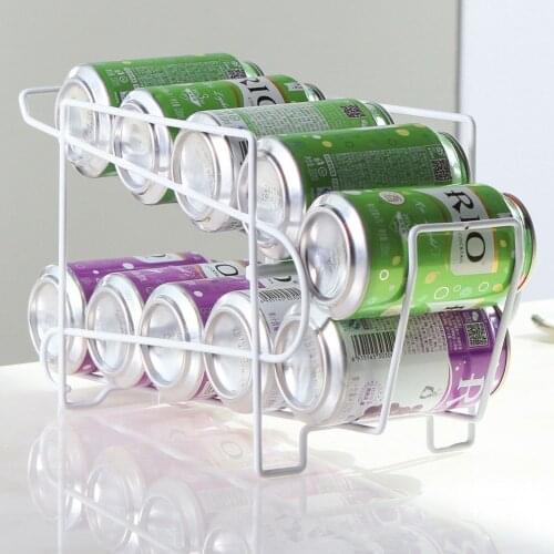 Cans Storage Holders Racks Beverage Soda Coke Beer Dispenser Refrigerator Kitchen Organizer Tools