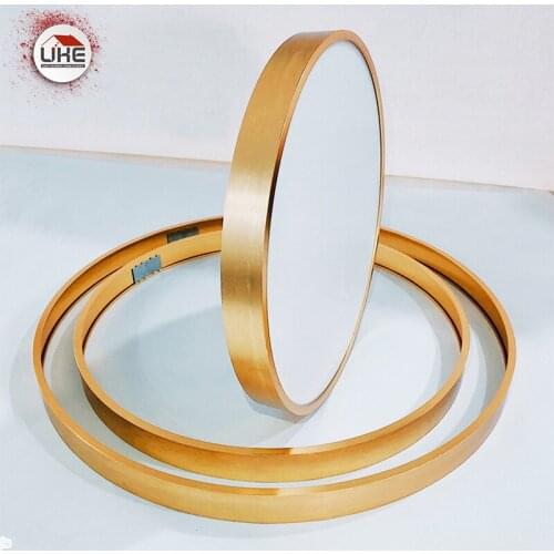 Custom Size Color Aluminum Round Photo Frame For Picture Wall Decor Home One Piece Acceptable Metal Frame Decorative Wall Mirror