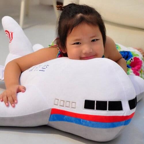 Dorimytrader 95cm Large Soft Cute Simulated Cartoon Airplane Toy 37'' Big Stuffed Aircraft Doll Pillow Gift for Kids DY61549