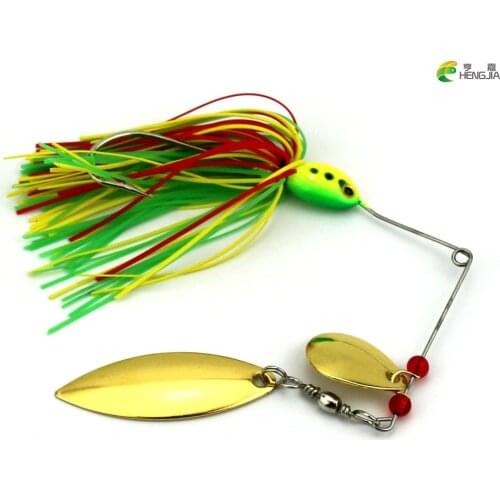 HENGJIA hard spinnerbaits fishing hooks rotation sequins Fluff Fishing Lures vib sequins Lures trulinoya fishing lures