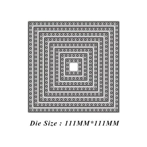 JMCRAFT 2021 Square Border Background # 5Metal Cutting Dies DIY Scrapbook Handmade Paper Craft Metal Steel Template Dies