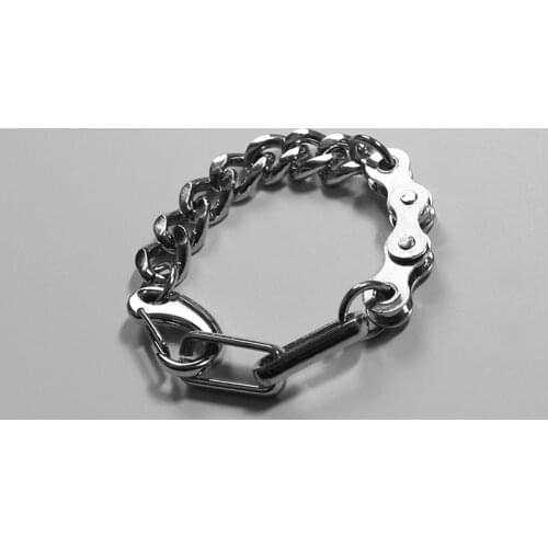 Cuban Bracelet Fashion Steel Color Bicycle Chain Bracelet for Motorcycle Party Men Women Bracelet Biker Bracelet Biker Jewelry
