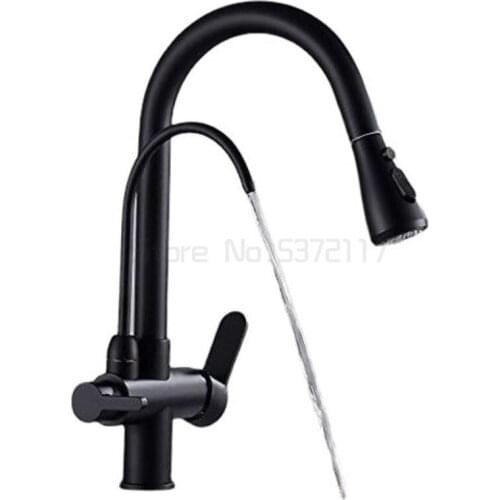 Kitchen Pull Down Sprayer 360 Rotating Hot and Cold Water Mixer Tap Direct Drinking Faucet Household Sink Kitchen Faucets