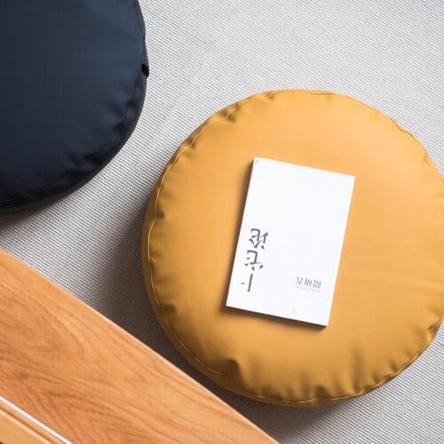 Moroccan PU Leather Futon Japanese-style Seat Cushion Tatami Bay Window Thickened Stuffed Floor Chair Stools Ottoman Lazy Sofa