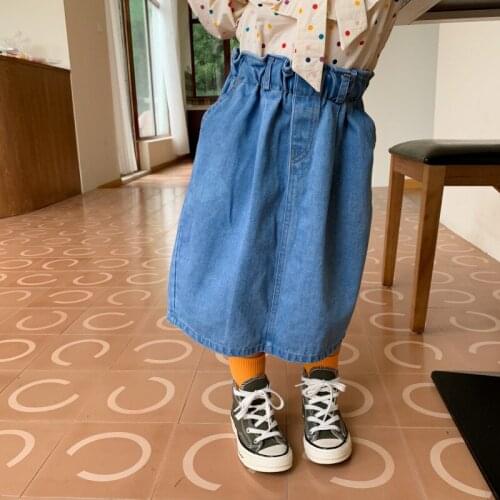 Fashion Kids Girls Korean Style Denim Skirt