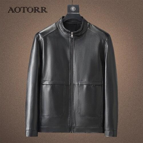 2021 Mens Leather Jacket Motorcycle Casual PU Coats Fashion Jackets Slim Fit PU Coat Men Zipper Solid Male Full Regular Stand