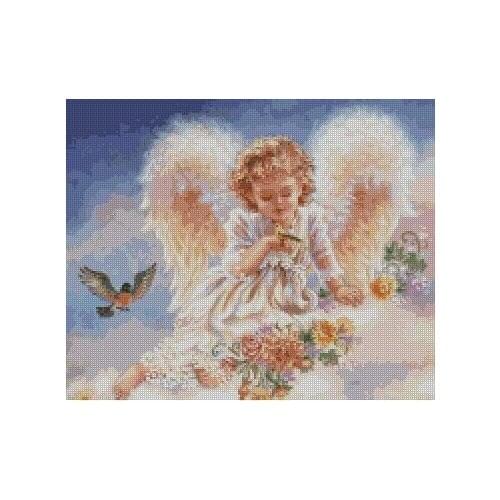 Top Quality counted cross stitch kit little angel with bird HAE-RW006