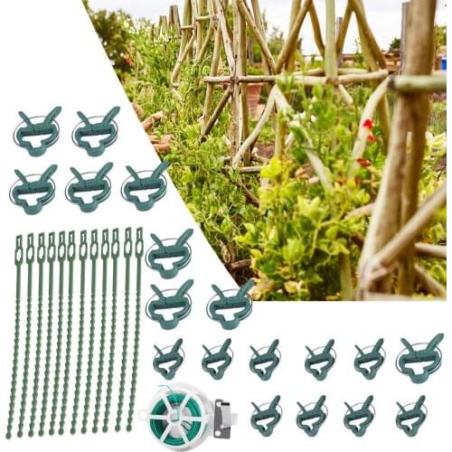31Pcs Plants Gardening Tomato Tweezers Lattice Flower Plant Plant Binding And Clip Set Binder Of Plants Wire Fastening Clips Of